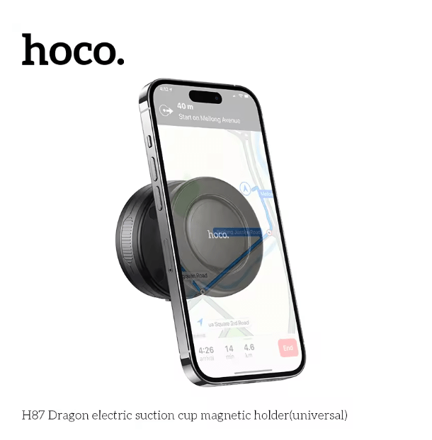 Hoco H87 Dragon – Electric Suction-Cup Magnetic Phone Holder (Universal)
